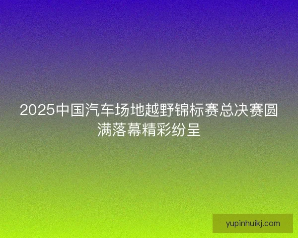 2025中国汽车场地越野锦标赛总决赛圆满落幕精彩纷呈